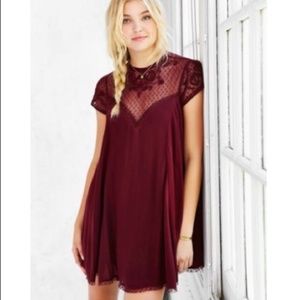 UO Kimchi Blue Lily Embellished Trapeze Dress
